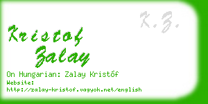 kristof zalay business card